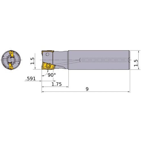 APX4000UR244SA24LB INDEXABLE ENDMIL