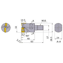 AQXR322M16A40 INDEXABLE ENDMILL