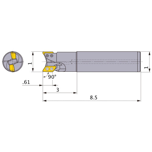 AXD4000UR162SA16LA INDEXABLE ENDMIL