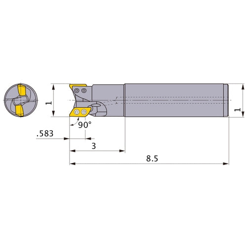 AXD4000UR162SA16LB INDEXABLE ENDMIL