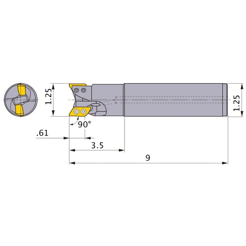 AXD4000UR202SA20LA INDEXABLE ENDMIL