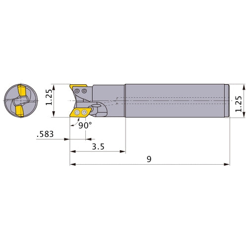 AXD4000UR202SA20LB INDEXABLE ENDMIL