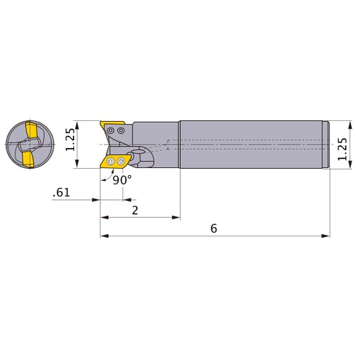 AXD4000UR202SA20SA INDEXABLE ENDMIL
