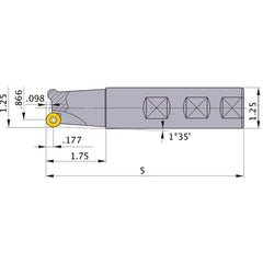 BRP4UNR203W20 INDEXABLE ENDMILL
