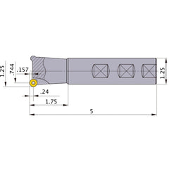 BRP6UPR202W20 INDEXABLE ENDMILL