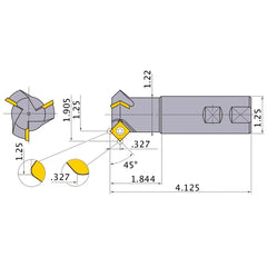 CFSPR203W20 INDEXABLE ENDMILL