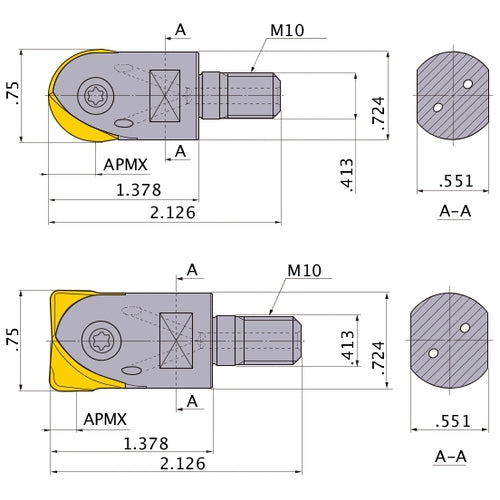 SRFHU12AM1035 MILLING INSERT