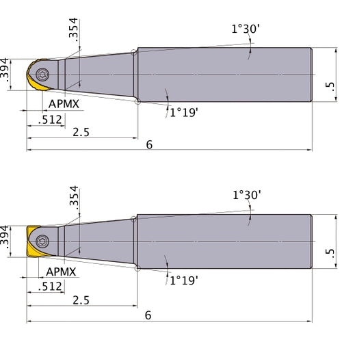 SRFU06S08L INDEXABLE ENDMILL