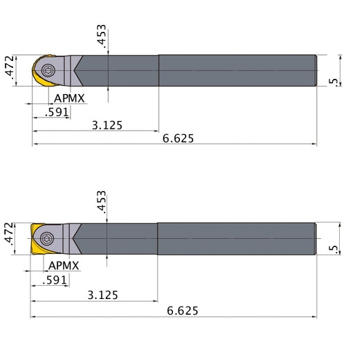 SRFU08S08LW INDEXABLE ENDMILL