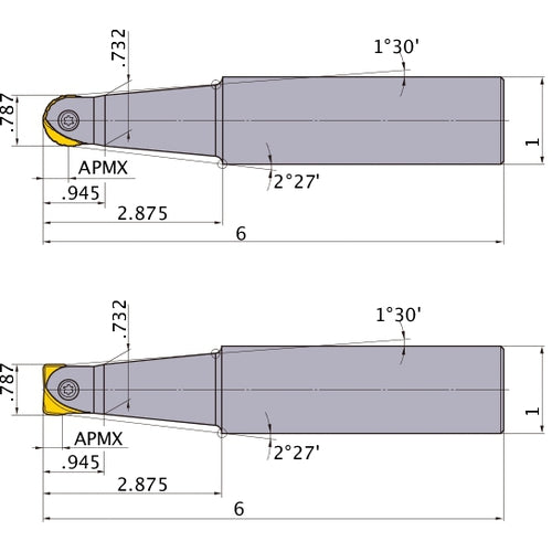 SRFU12S16M INDEXABLE ENDMILL