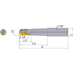 SRM212SAL4 INDEXABLE ENDMILL