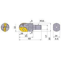 SRM2320AM16S45 INDEXABLE ENDMILL