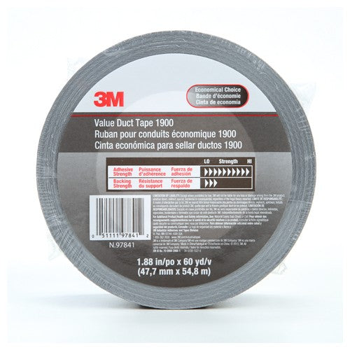 3M Value Duct Tape 1900 Silver 1.88″ × 60 yd 5.8 mi - Benchmark Tooling