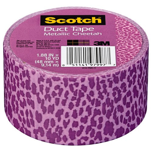 1.88 in × 10 yd Scotch(R) Duct Tape 910-PMC-C Purple Metallic Cheeta Alt Mfg # 97997 - Benchmark Tooling