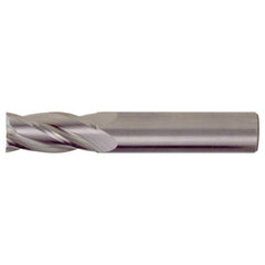 7/16″ × 7/16″ × 2″ × 4″ RHS / RHC Solid Carbide 4-Flute Square Nose Single End General Purpose End Mill - TiCN - Exact Industrial Supply