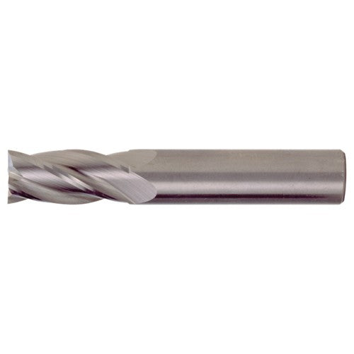 5/8″ × 5/8″ × 3″ × 6″ RHS / RHC Solid Carbide 4-Flute Square Nose Single End General Purpose End Mill - TiAlN - Exact Industrial Supply