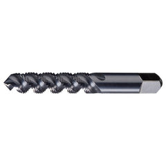 M5x0.8 3 Flute D4 Bottoming HSS High Helix Spiral Flute Tap- TiCN - Exact Industrial Supply