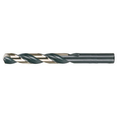 K RHS / RHC HSS 135 Degree Split Point Heavy Duty Jobber Length Drill - Black & Gold - Exact Industrial Supply