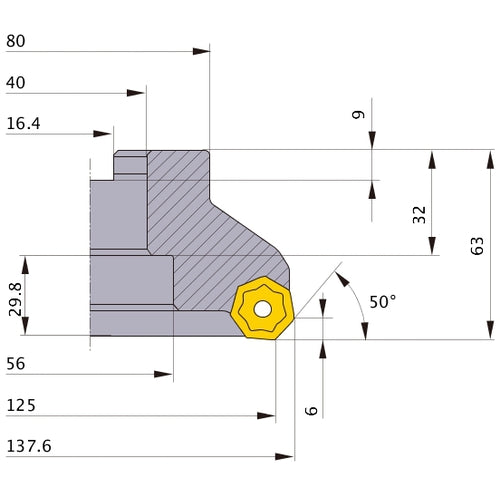 ‎AHX640W-125B12L MILL