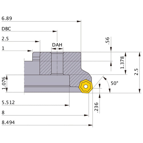 AHX640WR0820M FACE MILL
