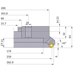 ‎ASX445-250C14R MILL