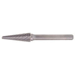 SL-4 Double Cut Solid Carbide Bur-Cone Radius Shape - Exact Industrial Supply