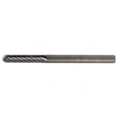 SC-7 Standard Cut Solid Carbide Bur-Cylindrical with Ball Nose - Benchmark Tooling