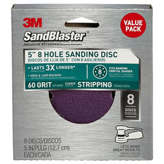 3M SandBlaster Sanding Discs 99621SB-ES 5″ × 8Hole 60 grit - Benchmark Tooling