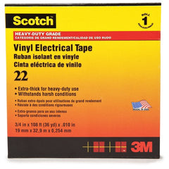 Scotch Vinyl Electrical Tape 22 3/4″ × 36 yd Black - Benchmark Tooling