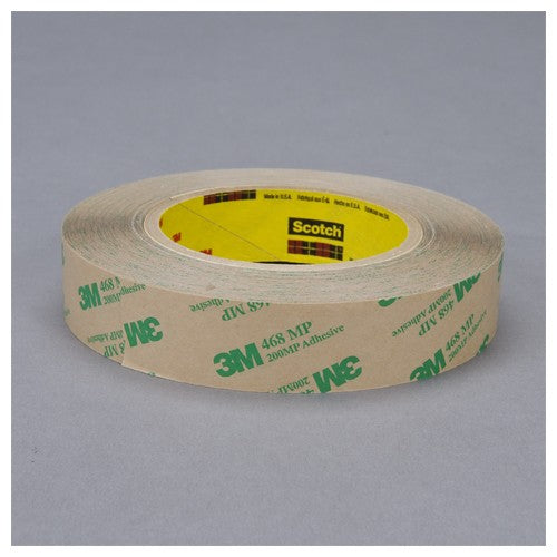 3M Adhesive Transfer Tape 468MP Clear 1/2″ × 60 yd 5 mil - Benchmark Tooling