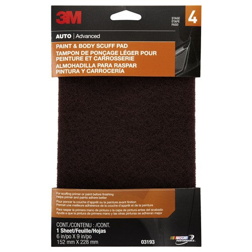 3M Paint and Body Scuff Pad 03193 6″ × 9″ - Benchmark Tooling