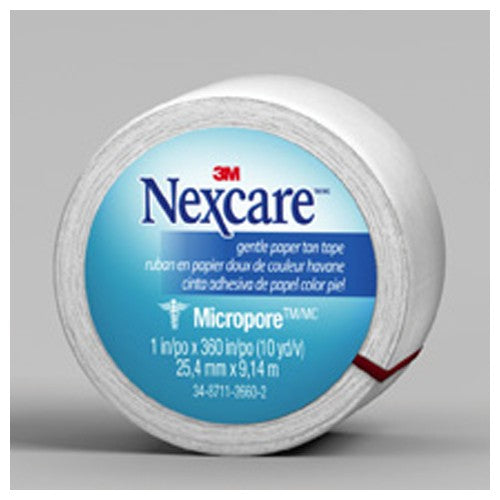 Nexcare Micropore Paper First Aid Tape 530-P1/2 1″ × 10 yds Wrapped - Benchmark Tooling