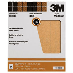 3M Garnet Sanding Sheets 99412NA 9″ × 11″ 180 grit - Benchmark Tooling