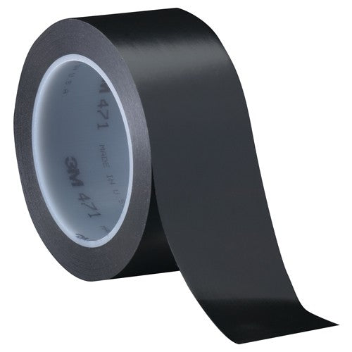 3M Vinyl Tape 471 Black 3/4″ × 36 yd 5.2 mil Individually Wrapped Conveniently Packaged - Benchmark Tooling