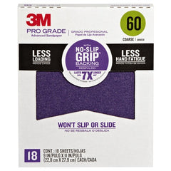‎3M Pro Grade Precision Faster Sanding Sanding Sheets 60 grit Coarse 27060TRI-18 9″ × 11″ - Benchmark Tooling