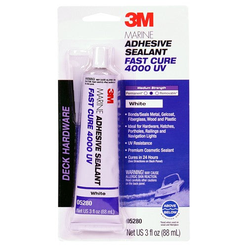 3M Marine Adhesive Sealant 4000 UV Pn05280 White 3 oz Tube - Benchmark Tooling