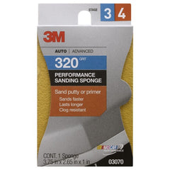 ‎3M Performance Sanding Sponge 03070 1 inch × 2-5/8 inch 320 Grit - Benchmark Tooling