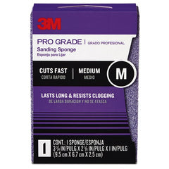 ‎3M Pro Grade Precision Faster Sanding Block Sponge 24000TRIP-M-B 2-5/8″ × 3.75″ × 1″ Medium - Benchmark Tooling