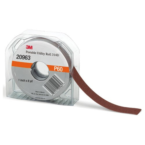 3M Portable Utility Cloth Roll 314D P60 X-weight 1″ × 8 yd - Benchmark Tooling