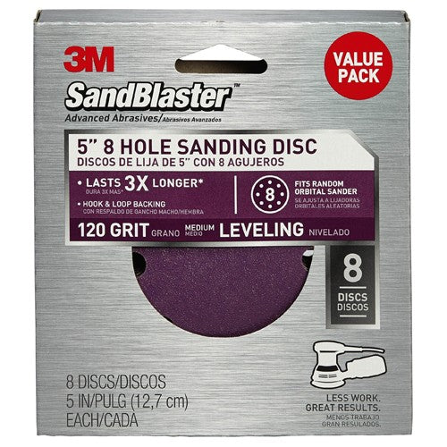 3M SandBlaster Sanding Discs 99622SB-ES 5in × 8Hole 80 grit - Benchmark Tooling