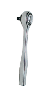 5-1/4" OAL - 1/4'' Drive - Round Head - Heavy Duty Reversible Ratchet - Plain Handle - Benchmark Tooling