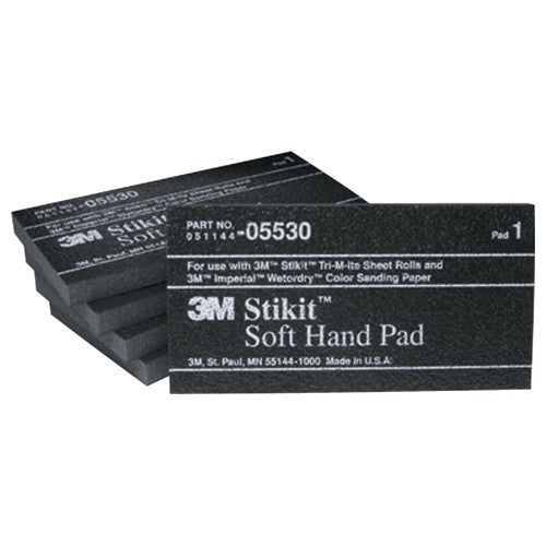 ‎3M Stikit Soft Hand Pad 05530 2-3/4″ × 5-1/2″ × 3/8″ - Benchmark Tooling