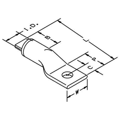 3M Scotchlok Aluminum One Hole Lug 40020 up to 35 kV 4 AWG Green - Benchmark Tooling