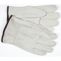 Full Leather/Straight Thumb 3203 Unlined Drivers Gloves - Size Large - Benchmark Tooling