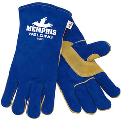 Welding Gloves - Select Shoulder - Blue - Foam Lined - Wing Thumb - Size X-Large - Benchmark Tooling