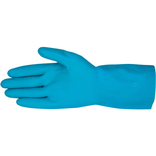 Unlined Blue Latex  Straight Cuff