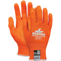 MCR Safety Cut Pro Glove - 13 Gauge Orange Kevlar/Synthetic - Nitrile Foam Coated Palm - Size Large - Benchmark Tooling