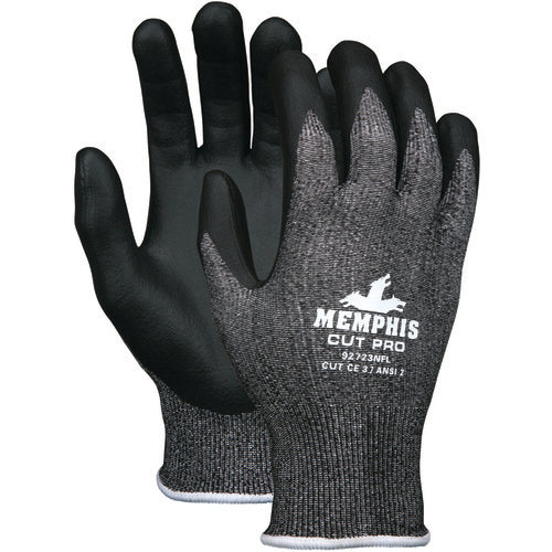 MCR Safety Cut Pro Glove - 13 Gauge HyperMax Shell - Nitrile Foam Coated Palm and Fingertips - Size Medium - Benchmark Tooling