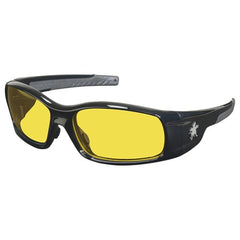 Safety Glasses - Black Frame-Amber Lens - SR1 Style - Benchmark Tooling