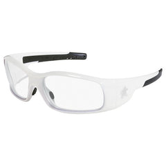 Safety Glasses - White Frame-Clear Lens - SR1 Style - Benchmark Tooling